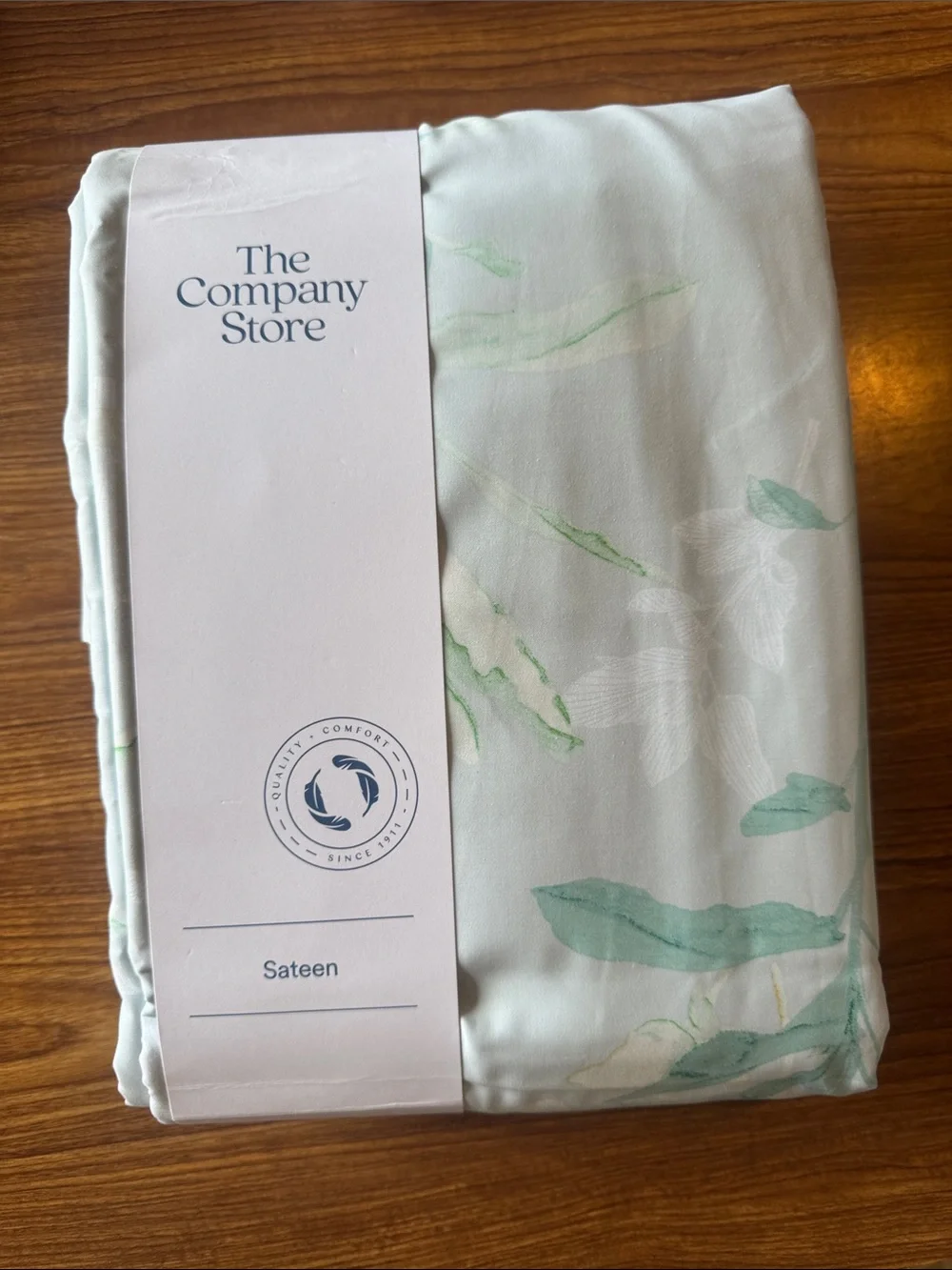 New The Company Store Anitas Duvet Cover Aqua Blue Floral cotton  king Size